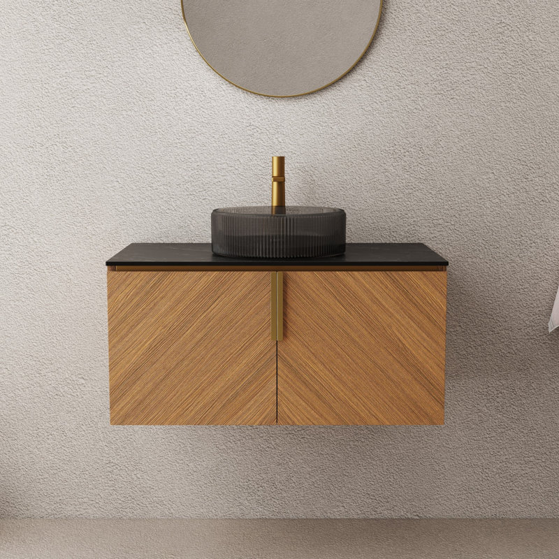 Meuble-lavabo de salle de bain mural moderne