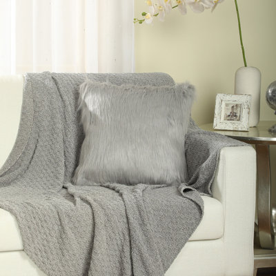 Flafia Faux Fur Throw Pillow Covers