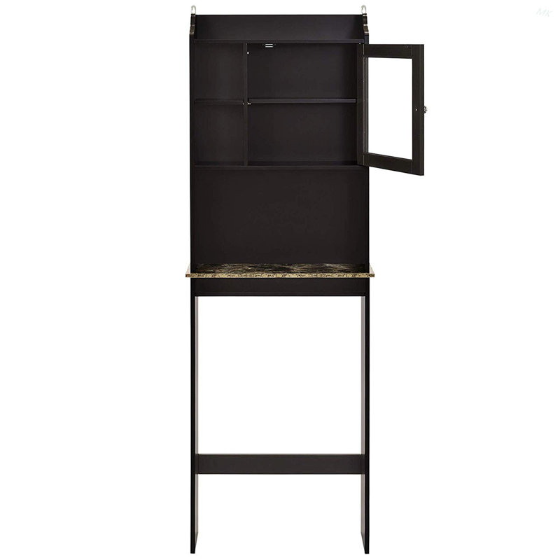 Modern Over The Toilet Space Saver Organization Wood Storage Cabinet For Home, Bathroom - Espresso
