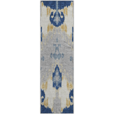 Premium Machine Washable Prisco Navy Rug