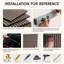 4Pcs Melamine-Faced MDF Wall Panels with PET Backing-133899921