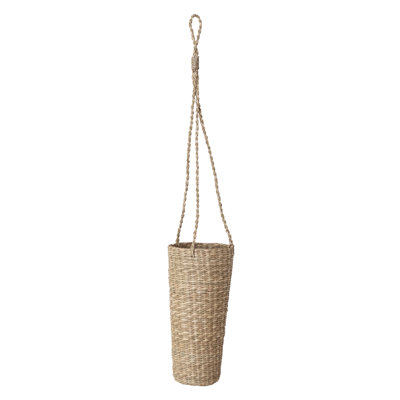 Hand-Woven Seagrass Hanging Basket