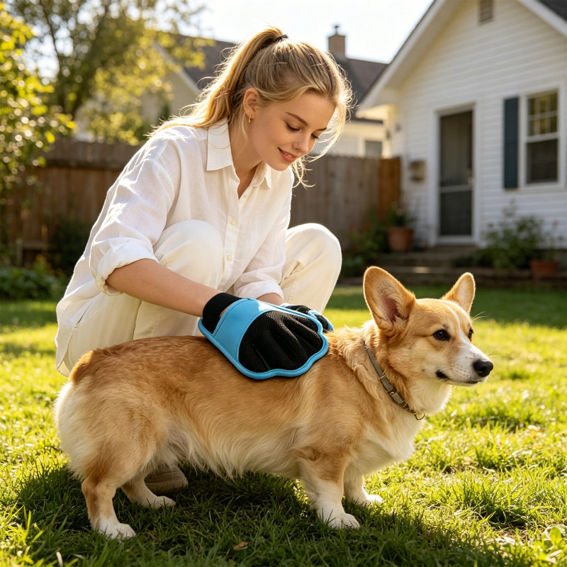 Gants pour animaux, bleu, Bleu