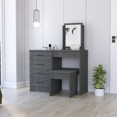 Coiffeuse 4 tiroirs avec tabouret Stonington