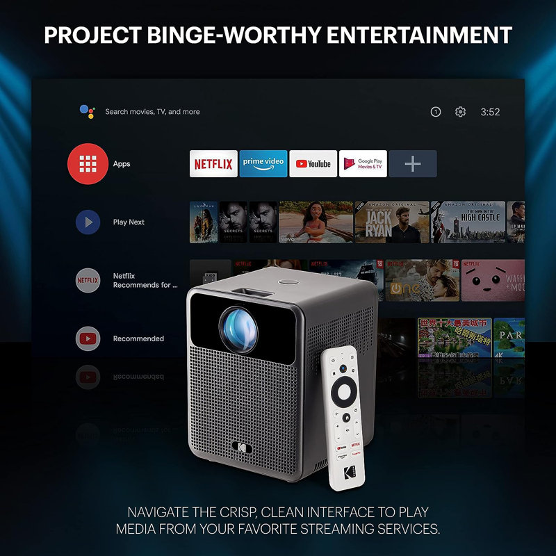 Kodak Home Theater Projector 200 Lumens Portable Projector with Remote Included