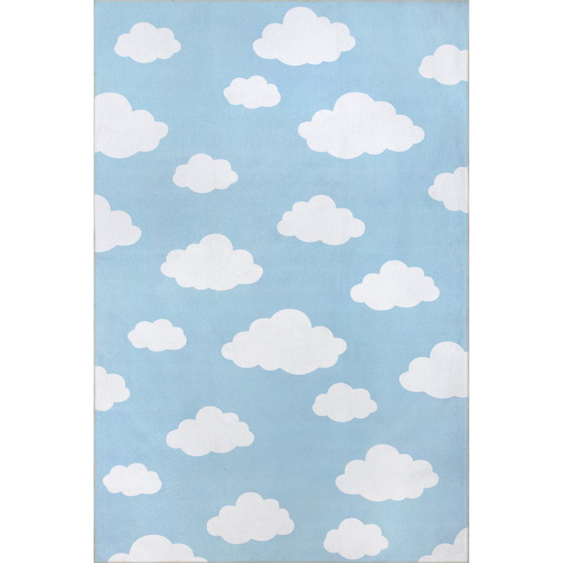 Beeville Graphic Machine Washable Area Rug for Living Room Bedroom Dining Room Nursery Kitchen, Rectangle 4' x 6'