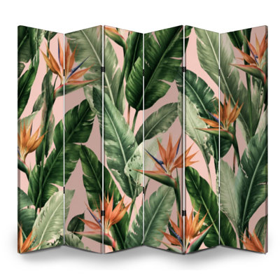 Cloison pliante 6 panneaux paravent Royal Tropical