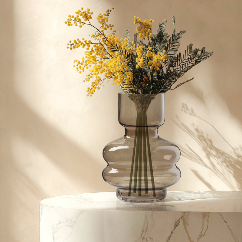 Luciel Boho Multi Bulb Glass Table Vase, 8" H x 6" W x 6" D, Brown