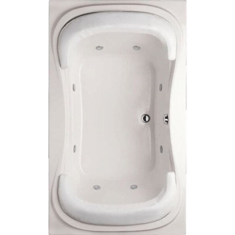Fantasy 72'' x 41.75'' Acrylic Bathtub, Almond, Polished Chrome