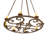8 - Light Dimmable Wagon Wheel Chandelier