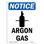 Osha Notice Argon Gas Sign with Symbol