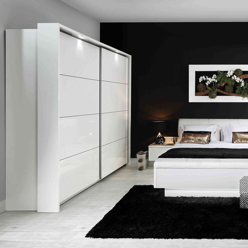 Dikran 2 Door Manufactured Wood Wardrobe, White