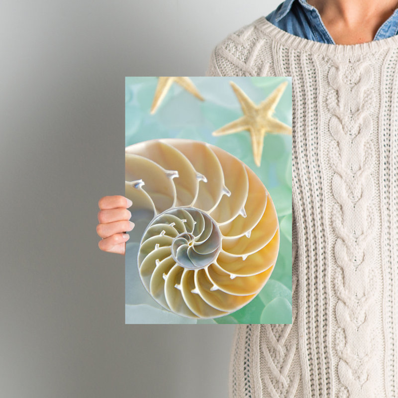 Verre de mer 2 impression sur toile tendue, H 12 po x l 8 po x P 0,75 po