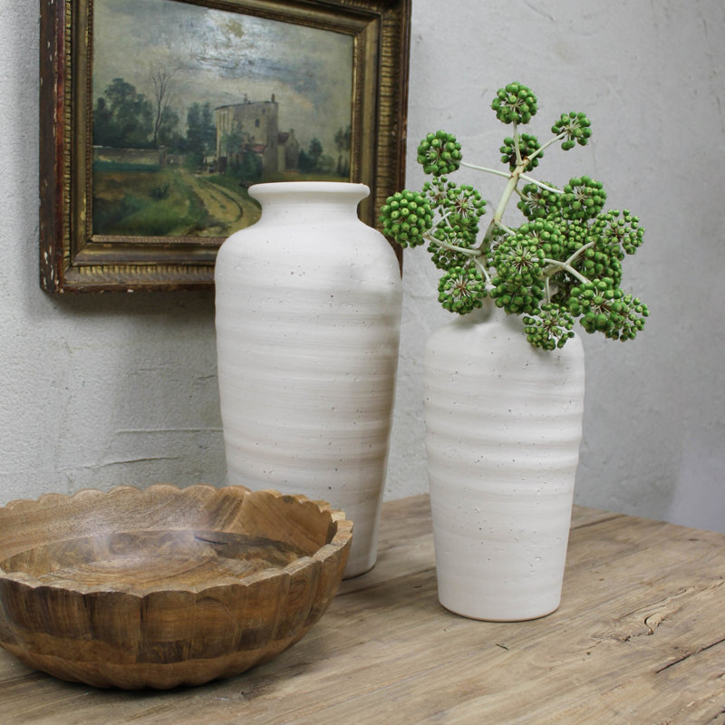 Vase en grès - Lrg, H 15 po x l 7 po x P 7 po