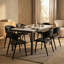Table de salle à manger de 48 po de largeur Mina - Table de cuisine rectangulaire moderne avec plateau en pierre frittée durable, base en fer robuste, 4 à 8 places assises, facile à assembler pour la salle à manger et la cuisine-1844626704-1844626706