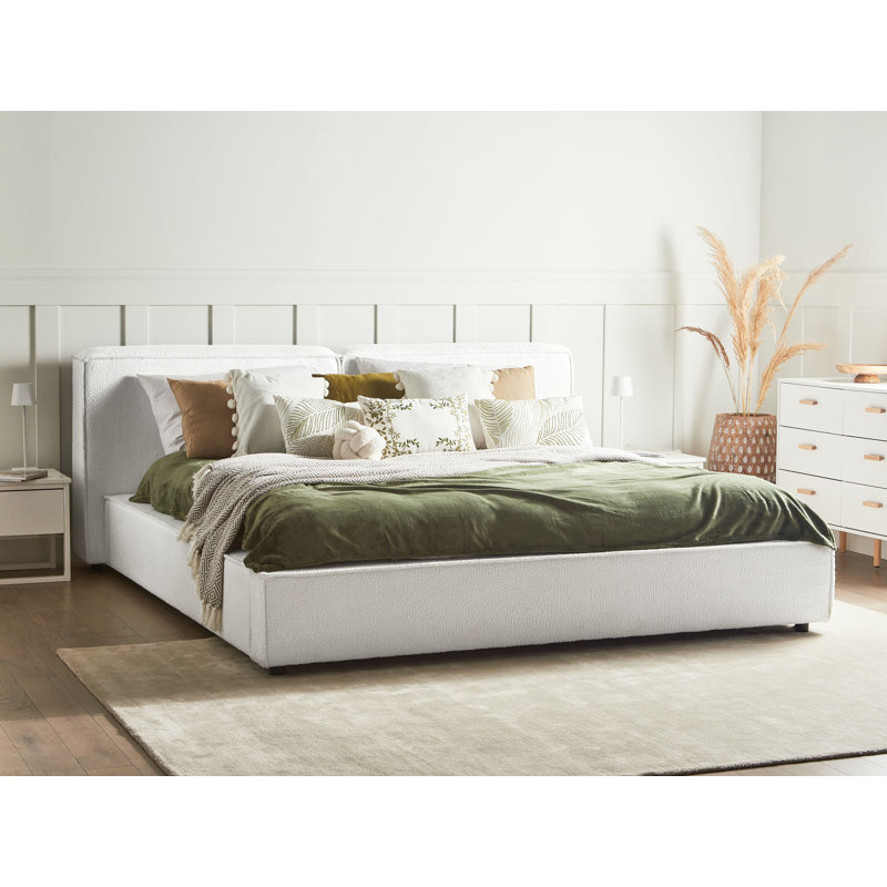 Casanas Upholstered Bed, White