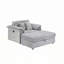 Fauteuil d'appoint en velours côtelé avec tabouret de rangement-177698785