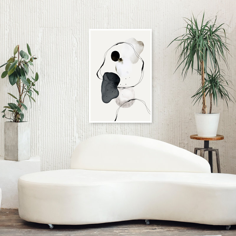 Monochrome Dance Abstract Modern Wall Art Print, 91.44cm H x 60.96cm W