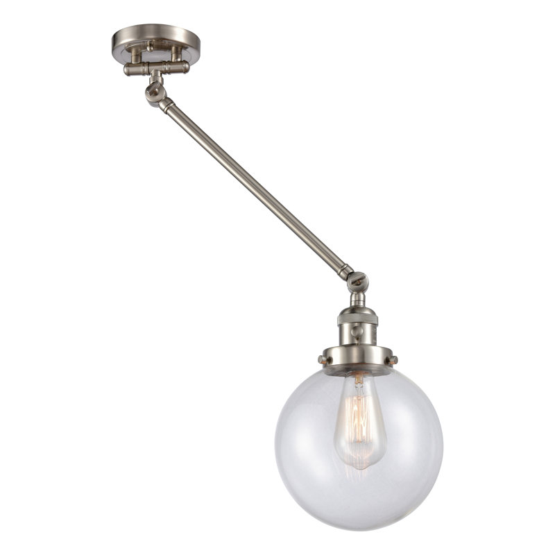 Shauna Swing Arm Sconce, Clear