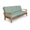 Canapé de patio en teck à assise profonde avec coussins Sunbrella Lowery