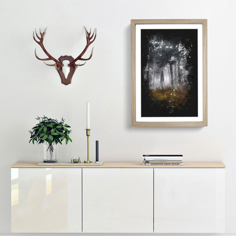 Forest in Russia - Picture Frame Graphic Art Print, Oak Framed, 87cm H x 62cm W x 2cm D