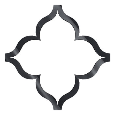 May Decorative Fretwork Acrylic Wall Panels, Medium, 15 3/8"W x 15 3/8"H x 1/8"T, Black