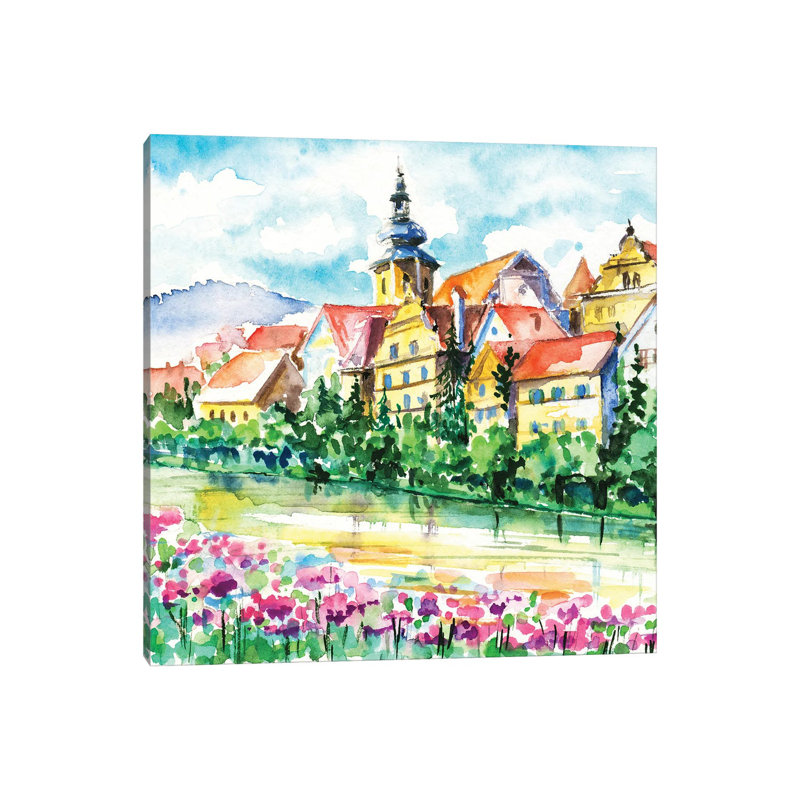 Small Town by DeepGreen - Gallery-Wrapped Canvas Giclée on Canvas, 30.48 cm H x 30.48 cm W, Wrapped Canvas