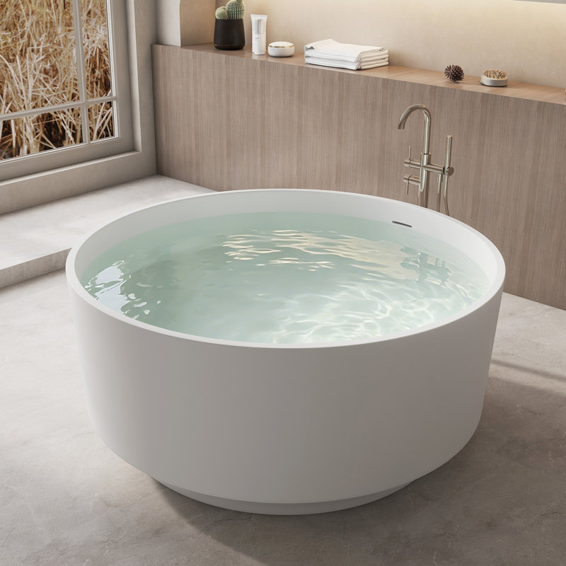 Baignoire profonde autoportante à surface solide 49 po Fslefay