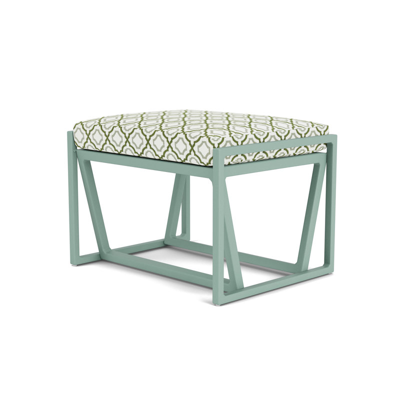 Summit Outdoor Ottoman, Sea Glass, Savannah Green