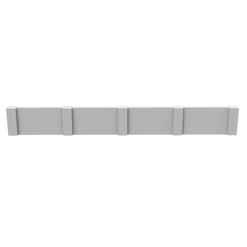 Ensemble mural pour poney Everblock, Gris clair, H 36 po x l 300 po x P 12 po