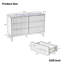 Commode double 6 tiroirs avec grille rayée