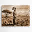 Faune sauvage suricate, art mural en métal beige-552470009