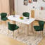 Fauteuil à oreilles 4 pièces en velours capitonné moderne avec pieds en métal-677044