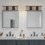 Luminaires à DEL à intensité variable pour meuble-lavabo, éclairage de salle de bain 3 lumières à DEL modernes pour salle de bain au-dessus d'un miroir pour salle de bain, salon, chambre à coucher 3000K
