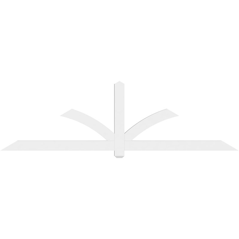 Support pour pignon en PVC Redmond, H 28 po x l 96 po (pas: 7/12), P 2 po x F 4 po
