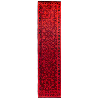 Tapis de couloir moderne et contemporain en laine noué à la main Burchard 2 pi 7 po x 11 pi 1 po
