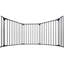 Portail en métal de 381 cm (150 po). Clôture de jardin à 6 panneaux pour maison, foyer, escalier, sapin de Noël. Ajustable et configurable. Barrière pour escalier et arbre.