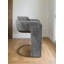 Tabouret de bar rembourré 30 po avec dossier, repose-pieds et base sculpturale en métal Tryphosa-1424770043-1424615908