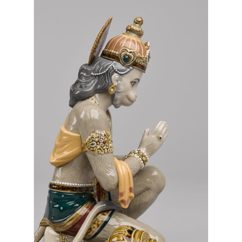 2 Piece Lakshman and Hanuman Figurine Set