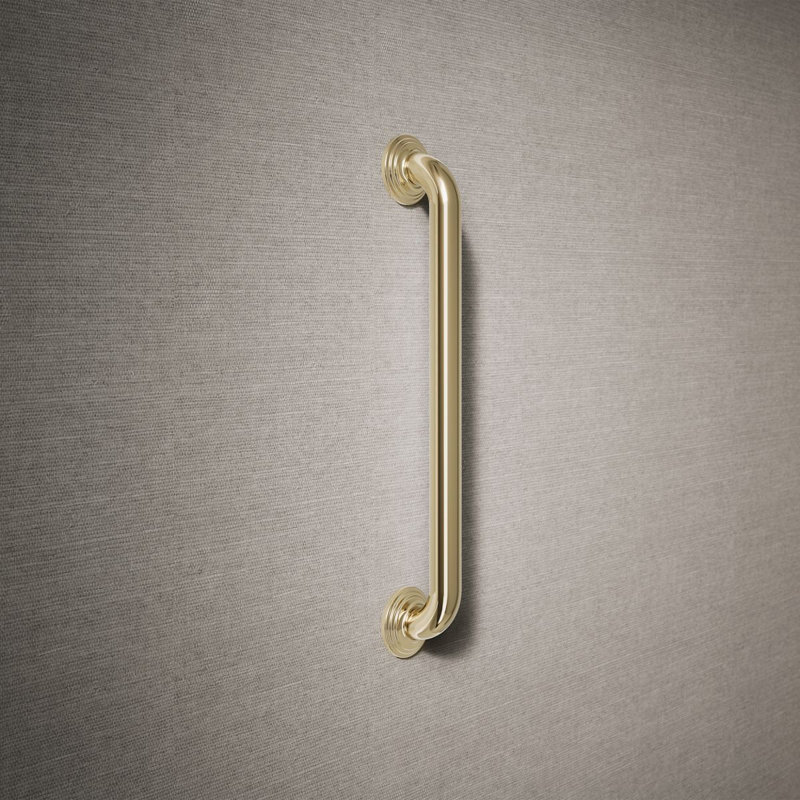 Traditional Grab Bar, Vibrant French Gold, 18"W