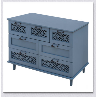 Armoire 7 tiroirs, mobilier américain, convenant à la chambre à coucher, au salon et au bureau