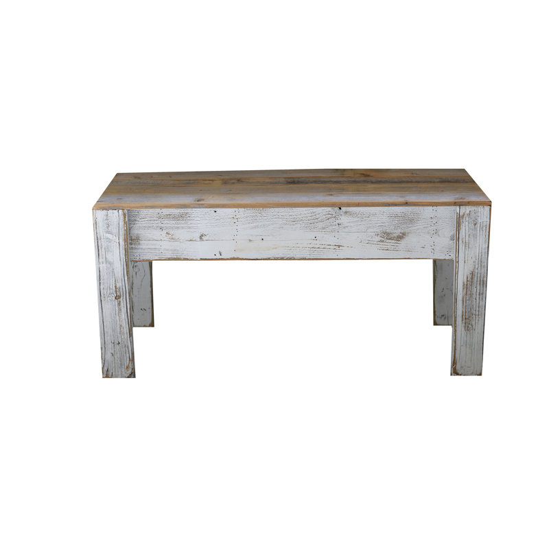 Arlein Solid Wood Top Single Coffee Table, Beige