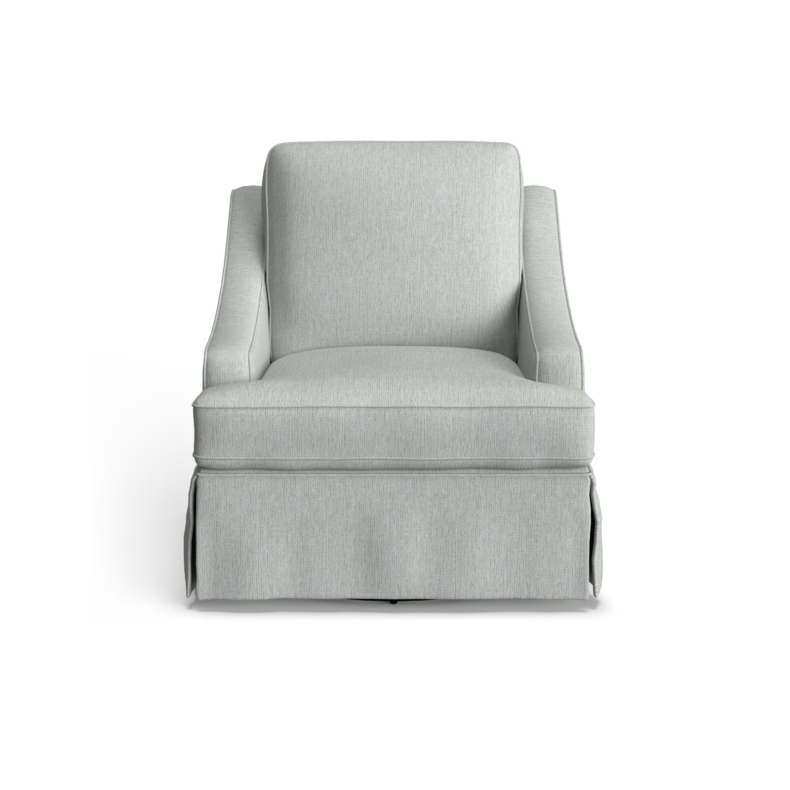 Allerton Upholstered Swivel Glider, Radical Ash Gray Performance Chenille