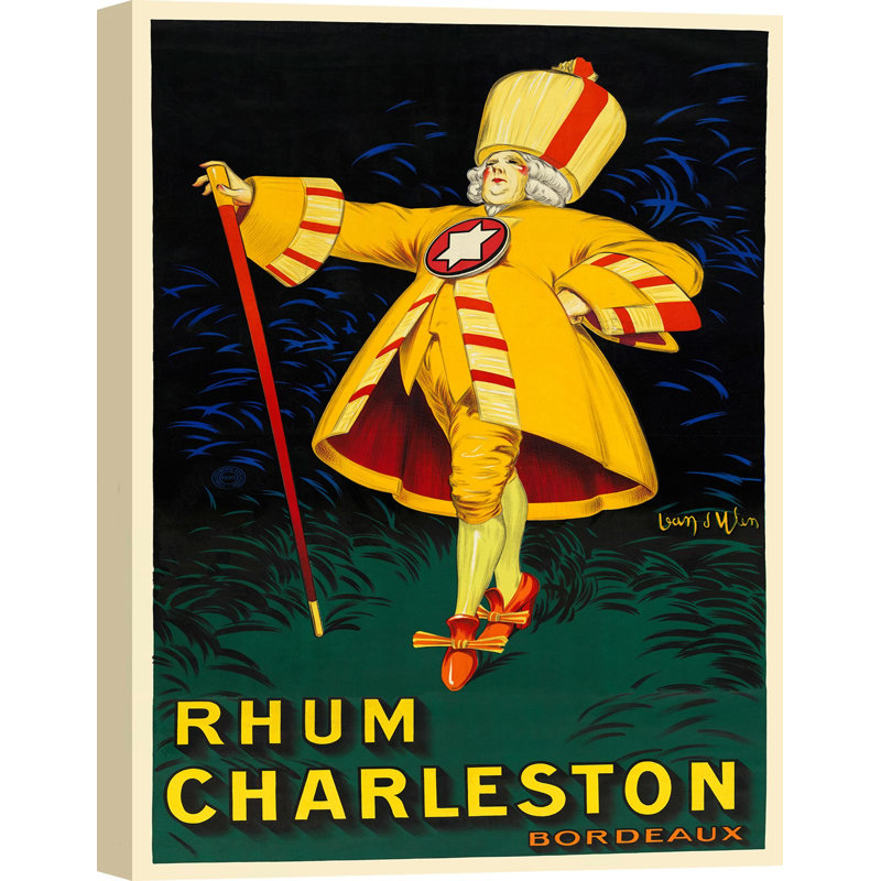 3VI6528 Vintage Poster: Rhum Charleston by Jean D'Ylen - Wrapped Canvas Print, 100cm H x 70cm W