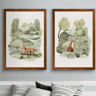 Fox Glen I - 2 Piece Framed Painting Print Set