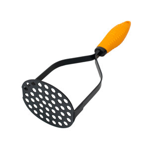 Deiss Pro Heavy Duty Stainless Steel Potato Masher with Non-Slip Rubber Handle