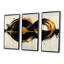 Cercle abstrait en tons de noir et or I - ensemble d'art mural formes abstraites-107213622-107213631