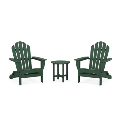 Ensemble 3 pièces Adirondack pliable Monterey Bay