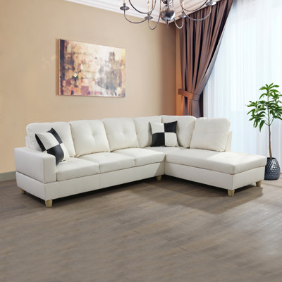 Canapé modulaire en cuir 2 pièces Aashild