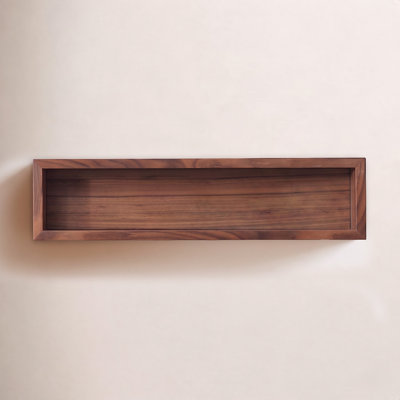 24" Natural Wood Veneer with Engineered Plywood Wall Bathroom Shelves
